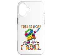 This Is How I Roll Funny Blocks Brick Master Builder Dabbing Custodia per iPhone 16