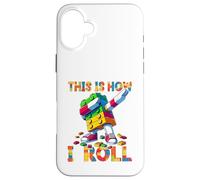 This Is How I Roll Funny Blocks Brick Master Builder Dabbing Custodia per iPhone 16 Plus
