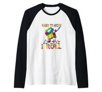 This Is How I Roll Funny Blocks Brick Master Builder Dabbing Maglia con Maniche Raglan