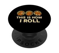 This Is How I Roll Funny Highland Cow, Retro Western PopSockets PopGrip Adesivo