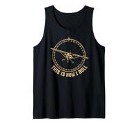 This Is How I Roll Funny Pilot Aviation Airplane Citazione Canotta