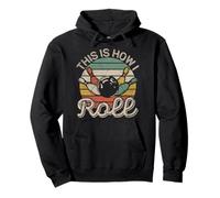 This Is How I Roll Retro Bowling Bowler Funny Felpa con Cappuccio