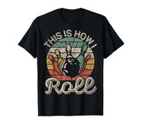 This Is How I Roll Retro Bowling Bowler Team Funny Maglietta