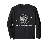 This Is How Life Goes Spanish Version Novelty Cool Designs Maglia a Manica