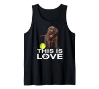This Is Love Chocolate Lab Dog Labrador Retriever Love Marrone Canotta
