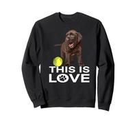 This Is Love Chocolate Lab Dog Labrador Retriever Love Marrone Felpa