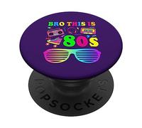 This Is My 80s Bro T-Shirt 80 '90 Costume Party Uomo Donna PopSockets PopGrip Adesivo