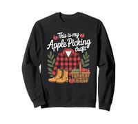 This Is My Apple Picking Outfit Autunno Autunno Raccolta di Mel Felpa