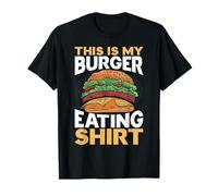 This Is My Burger Mangiare Camicia Hamburger Mangiatore Amante del Cibo Maglietta