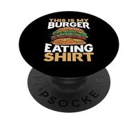 This Is My Burger Mangiare Camicia Hamburger Mangiatore Amante del Cibo PopSockets PopGrip Adesivo