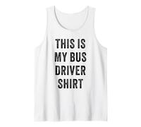 This is My Bus Driver Shirt - Yellow Costume Uniform Canotta