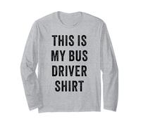 This is My Bus Driver Shirt - Yellow Costume Uniform Maglia a Manica