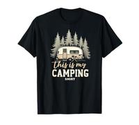 This Is My Camping Shirt Campeggio Escursionismo Outdoor RV Vintage Maglietta