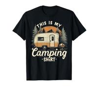 This Is My Camping Shirt Campeggio Escursionismo Outdoor RV Wildlife Maglietta