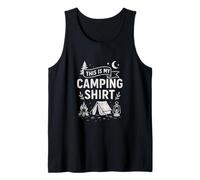 This Is My Camping Shirt Divertente Camper Outdoor Adventure Uomo Canotta