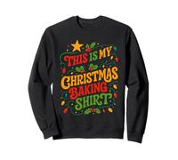 This Is My Christmas Baking Shirt Festive Xmas Citazione Felpa