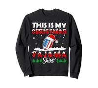 This Is My Christmas Pajama American Football USA Flag Xmas Felpa