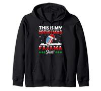 This Is My Christmas Pajama American Football USA Flag Xmas Felpa con Cappuccio