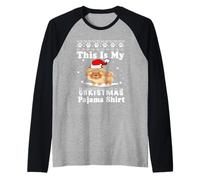 This Is My Christmas Pajama Chow Chow Dog Funny Xmas Maglia con Maniche Raglan
