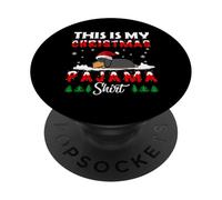This Is My Christmas Pajama Dachshund Dog Funny Xmas PopSockets PopGrip Adesivo