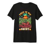 This Is My Christmas Pajama Funny Boys Men Xmas Santa Hat Maglietta Premium