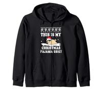 This Is My Christmas Pajama Pug Funny Dog Ugly Xmas Felpa con Cappuccio