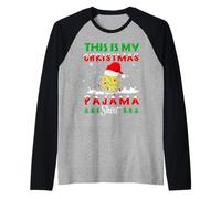 This Is My Christmas Pajama Seapak Takraw Santa Xmas Lights Maglia con Maniche Raglan