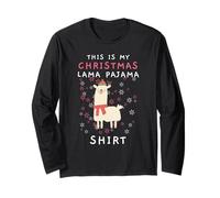 This is My Christmas Pigiama Family Matching Lama Maglia a Manica