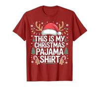 This Is My Christmas Pigiama Shirt Family Matching Funny Maglietta