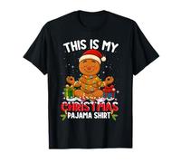 This Is My Christmas Pigiama Shirt - Gingerbread Yoga Xmas Maglietta