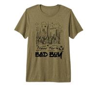 This is My Cool New York City Sketch Drawing Bad Boy Graphic Maglietta Premium