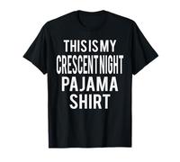 This is My Crescent Night Pigiama Costume Divertente Pigro Maglietta