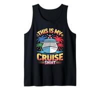 This Is My Cruise Shirt Funny Vacation Party Boats Outfit Canotta