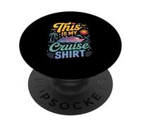 This Is My Cruise Shirt Funny Vacation Party Boats Outfit PopSockets PopGrip Adesivo