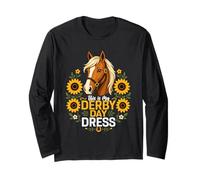 This Is My Derby Day Dress Girasole Horse Racing Maglia a Manica