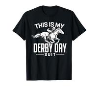This Is My Derby Day Suit Jockey Funny Horse Racing Maglietta