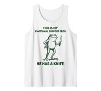 This Is My Emotional Support Frog He Has A Knife Frog Canotta