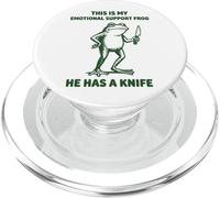 This Is My Emotional Support Frog He Has A Knife Frog PopSockets PopGrip per MagSafe