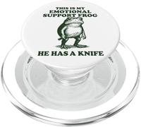 This Is My Emotional Support Frog He Has A Knife Frog PopSockets PopGrip per MagSafe
