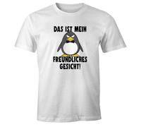 This Is My Friendly Face Bird Penguin T-Shirt Graphic Top Printed Tee Shirt for MensWhite S