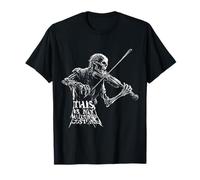 This is My Halloween Costume Skeleton Violino Spooky Maglietta