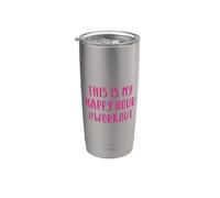 This Is My Happy Hour #workout Bicchiere termico in acciaio inox doppia parete
