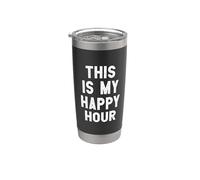 This Is My Happy Hour #workout Bicchiere termico in acciaio inox doppia parete