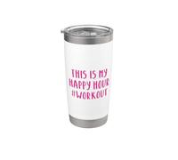 This Is My Happy Hour #workout Bicchiere termico in acciaio inox doppia parete