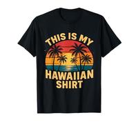 This Is My Hawaiian Camicia Retro Tramonto Palme Hawaii Maglietta