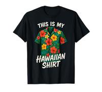 This Is My Hawaiian Camicia Tropical Luau Floral Tropical Maglietta