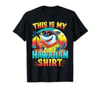 This Is My Hawaiian Shirt Funny Tropical Shark Luau Summer Maglietta