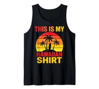 This Is My Hawaiian Shirt Retro Sunset Palms Tavola da Surf Canotta