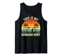This Is My Hawaiian Shirt Retro Sunset Palms Tavola da Surf Canotta