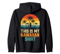 This Is My Hawaiian Shirt Retro Sunset Palms Tavola da Surf Felpa con Cappuccio